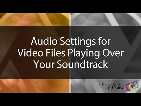 Photopia Tutorial – Audio Settings for Video Files and Soundtrack